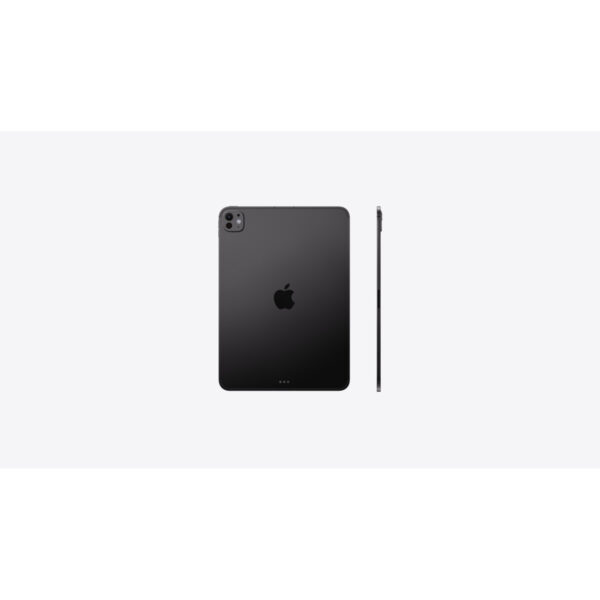 iPad Pro 11-inch (M5) in Space Black, back and side