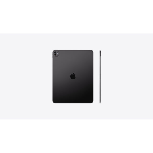 iPad Pro 13-inch (M5) in Space Black, back and side