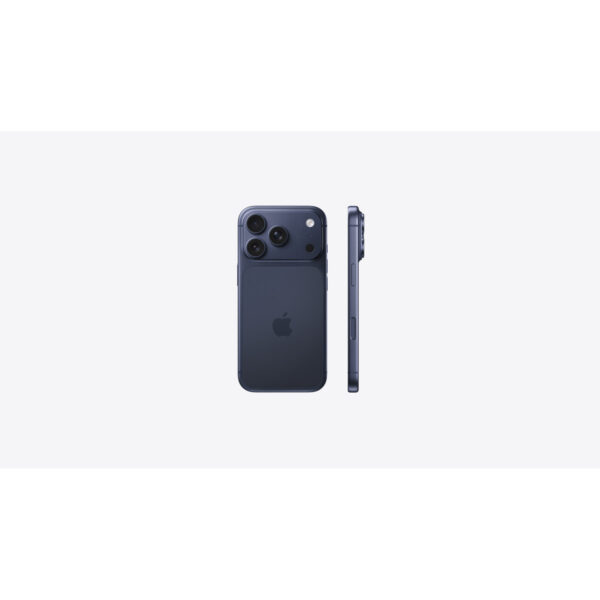 iPhone 17 Pro in Deep Blue, back and side