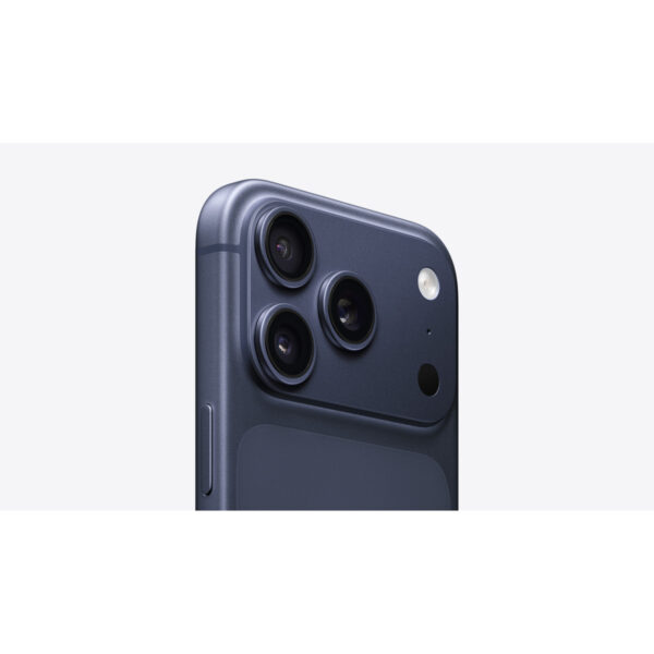 iPhone 17 Pro in Deep Blue, camera close-up