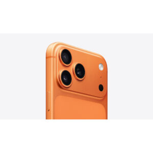 iPhone 17 Pro Max in Cosmic Orange, camera close-up