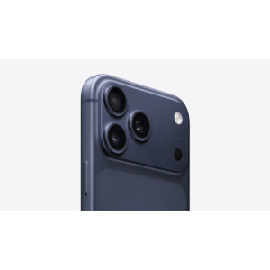 iPhone 17 Pro Max in Deep Blue, camera close-up