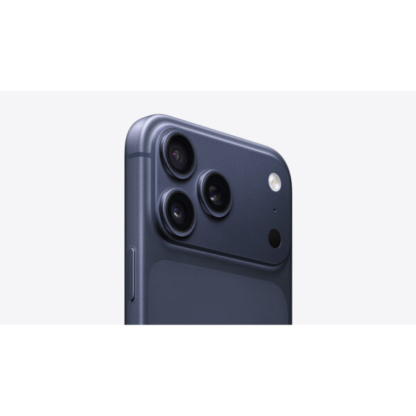 iPhone 17 Pro Max in Deep Blue, camera close-up