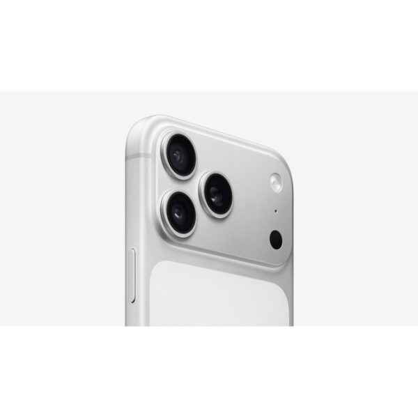 iPhone 17 Pro Max in Silver, camera close-up