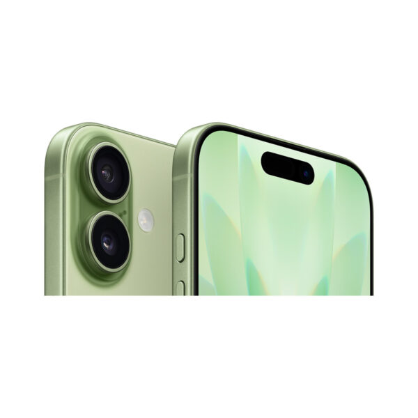 iPhone 17 in Sage, back and front