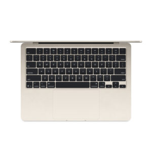 MacBook Air 13-inch (M4) in Starlight, keyboard view