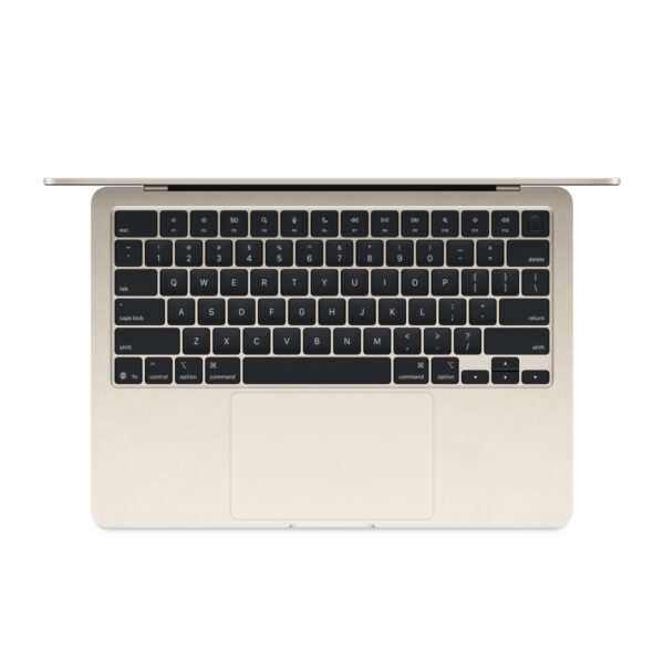 MacBook Air 13-inch (M4) in Starlight, keyboard view