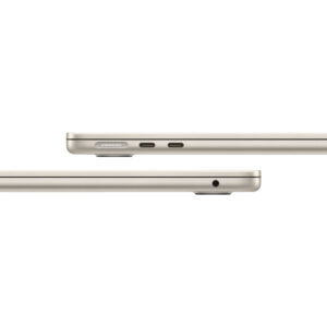 MacBook Air 13-inch (M4) in Starlight, side ports