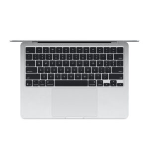 MacBook Air 13-inch (M5) in Silver, keyboard view