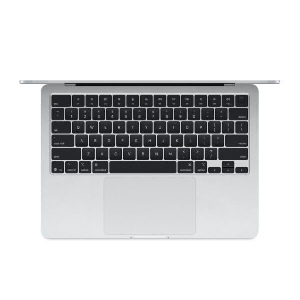 MacBook Air 13-inch (M5) in Silver, keyboard view