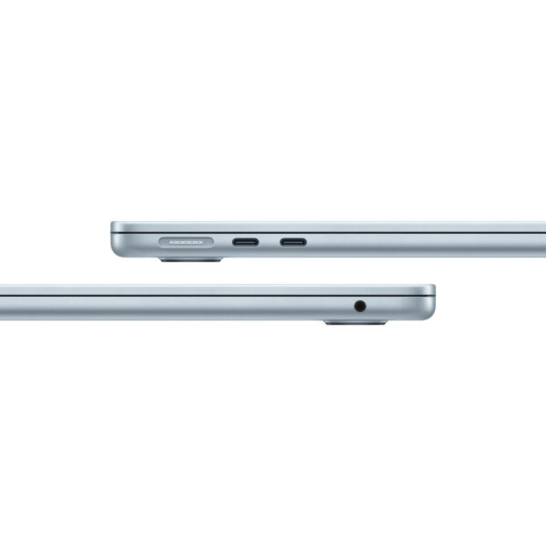MacBook Air 13-inch (M5) in Sky Blue, side ports