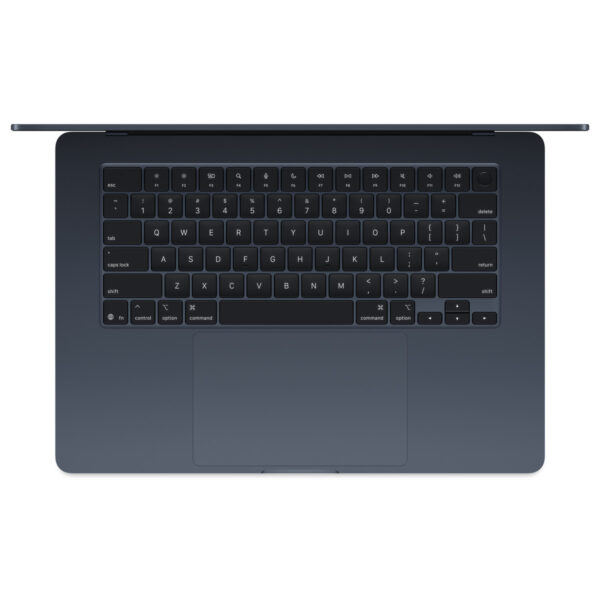 MacBook Air 15-inch (M4) in Midnight, keyboard view
