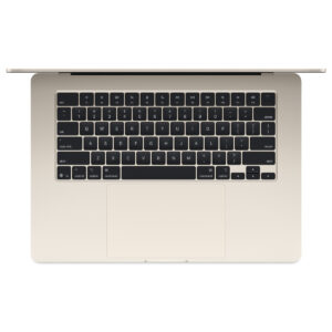 MacBook Air 15-inch (M4) in Starlight, keyboard view