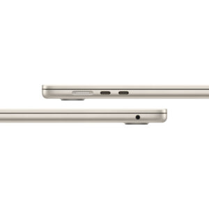 MacBook Air 15-inch (M4) in Starlight, side ports