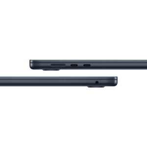 MacBook Air 15-inch (M5) in Midnight, side ports