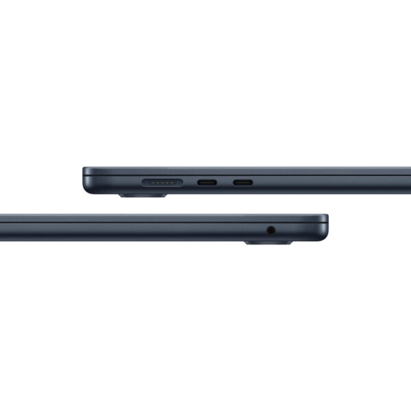 MacBook Air 15-inch (M5) in Midnight, side ports