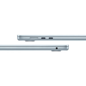 MacBook Air 15-inch (M5) in Sky Blue, side ports