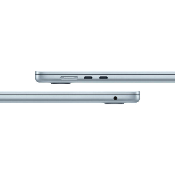 MacBook Air 15-inch (M5) in Sky Blue, side ports