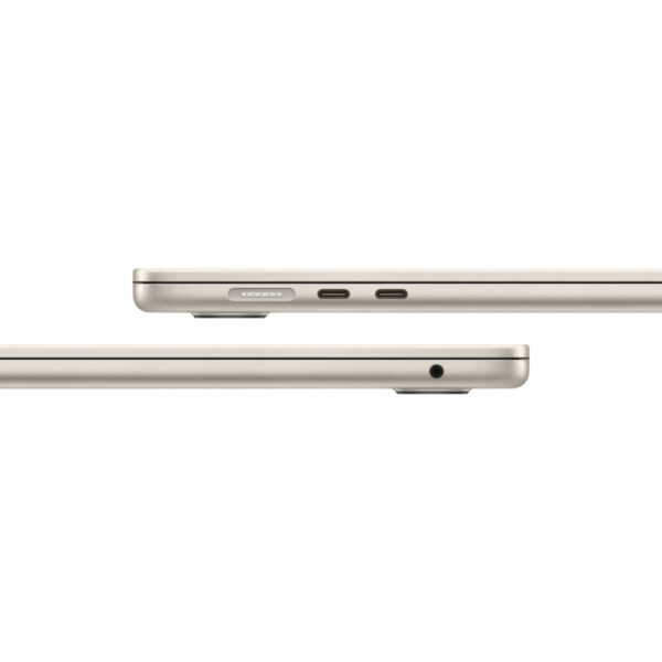 MacBook Air 15-inch (M5) in Starlight, side ports