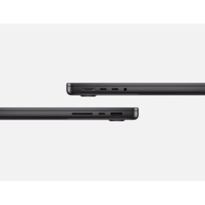 MacBook Pro 14-inch (M5, M5 Pro, M5 Max) in Space Black, side ports