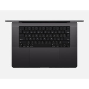 MacBook Pro 16-inch (M5 Pro, M5 Max) in Space Black, keyboard view