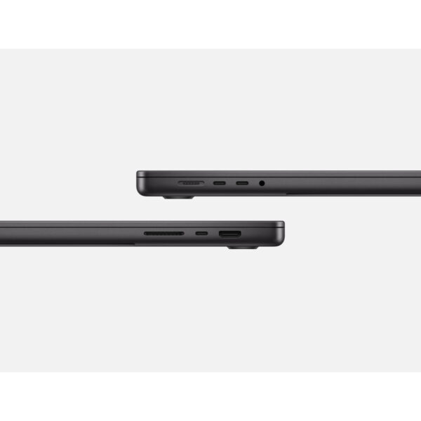 MacBook Pro 16-inch (M5 Pro, M5 Max) in Space Black, side ports